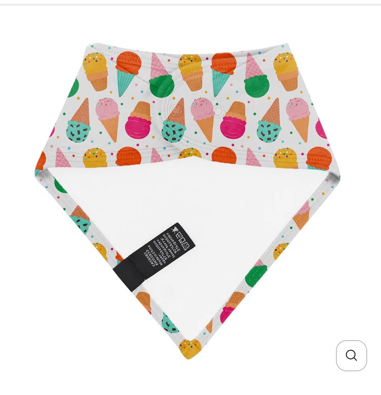 My First Ice Cream Cone Bib – Soft Bamboo Bib for Babies & Toddlers by Rayn’s Tiny Stitches