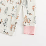 Dreamlet Snow Day Pink Two Piece Bamboo Knit Set Snug Fit Comfort - Apparel & Accessories > Clothing > Baby & Toddler Clothing > Baby & Toddler Sleepwear Two Piece PJs
