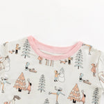 Dreamlet Snow Day Pink Two Piece Bamboo Knit Set Snug Fit Comfort - Apparel & Accessories > Clothing > Baby & Toddler Clothing > Baby & Toddler Sleepwear Two Piece PJs