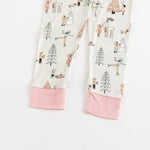 Dreamlet Snow Day Pink Two Piece Bamboo Knit Set Snug Fit Comfort - Apparel & Accessories > Clothing > Baby & Toddler Clothing > Baby & Toddler Sleepwear Two Piece PJs