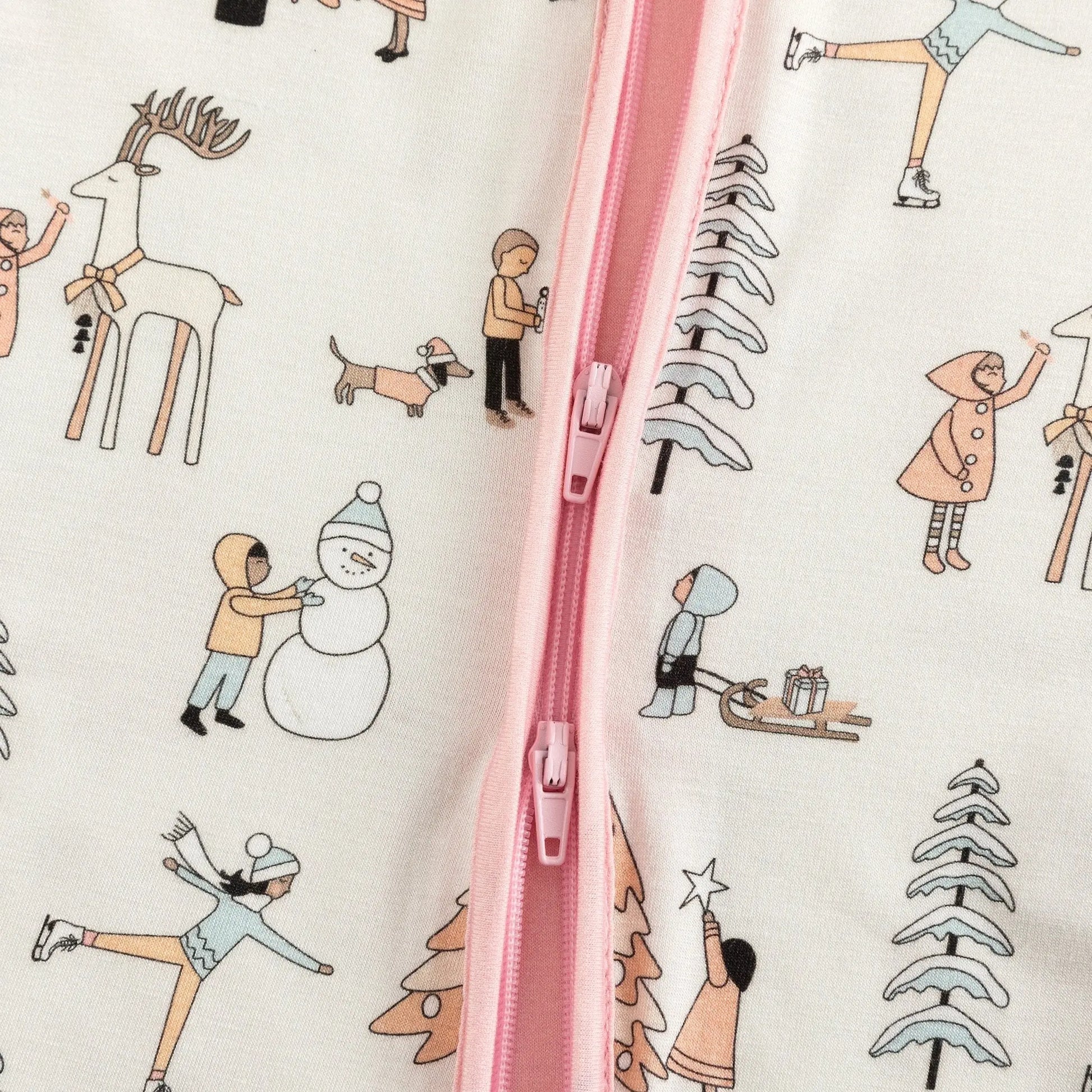 Snow Day Pink (Convertible Zip Footies) Dreamlet Everetts Place: Online Boutique