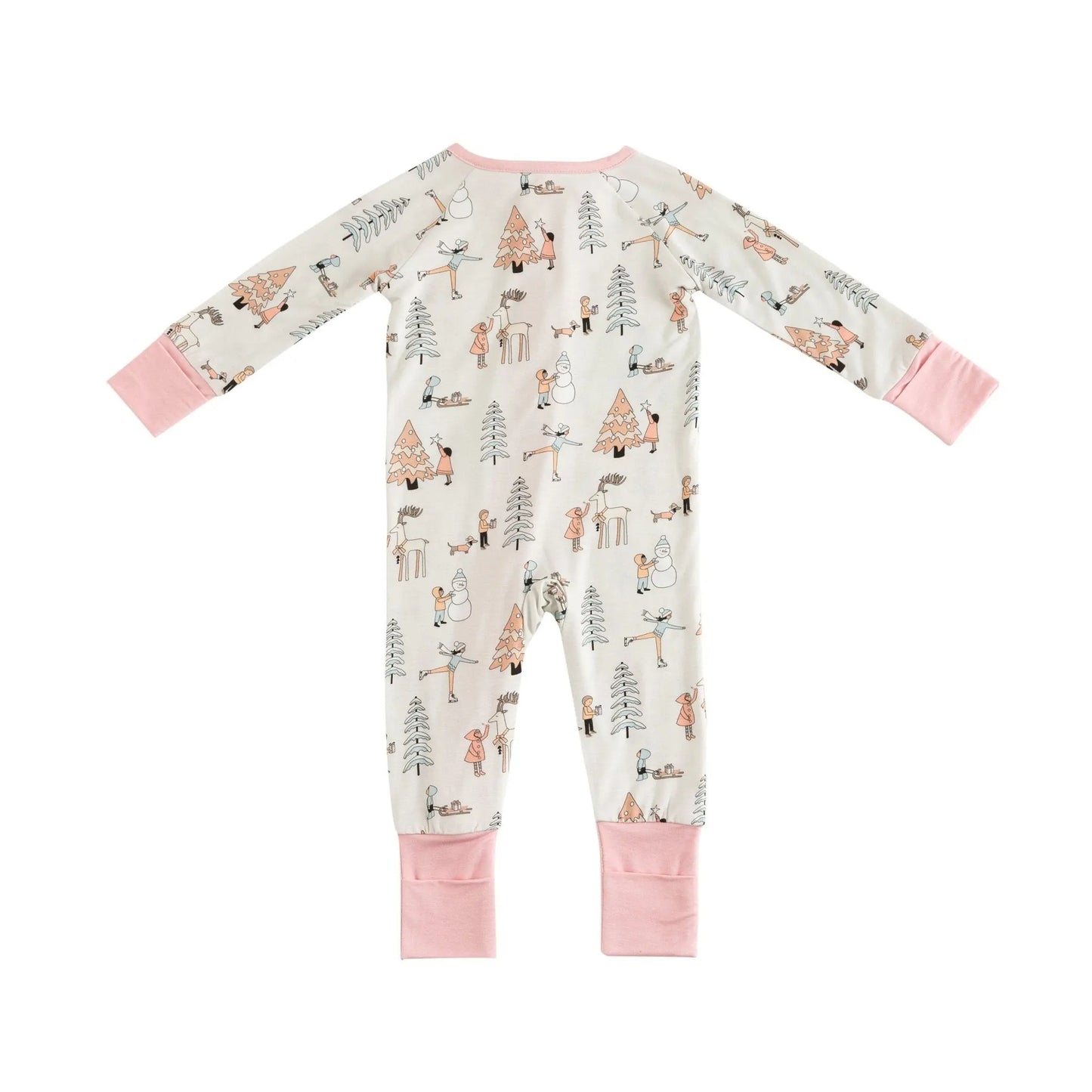 Snow Day Pink (Convertible Zip Footies) Dreamlet Everetts Place: Online Boutique