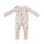 Dreamlet Snow Day Pink Convertible Zip Footies Baby Sleepwear - Apparel & Accessories > Clothing > Baby & Toddler Clothing > Baby & Toddler Sleepwear Convertible Zip Footies