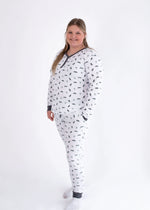 Bubble Baby Snow Leopard | Adult Long Sleeve Henley - 
