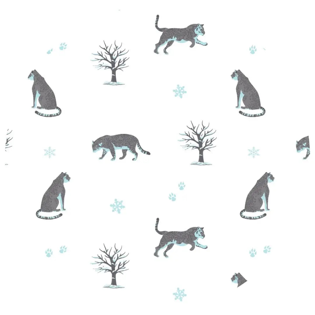 Bubble Baby Snow Leopard | Short Sleeve Bubble Romper - 