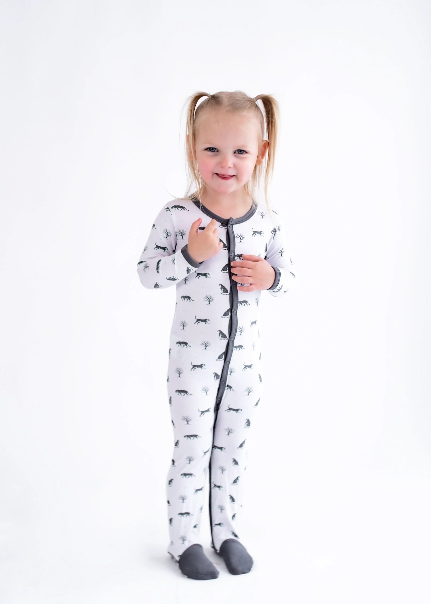 Snow Leopard | Snap Footie - Child, Baby & Toddler Clothing, Overall, Toddler, Nightwear | Everetts Place