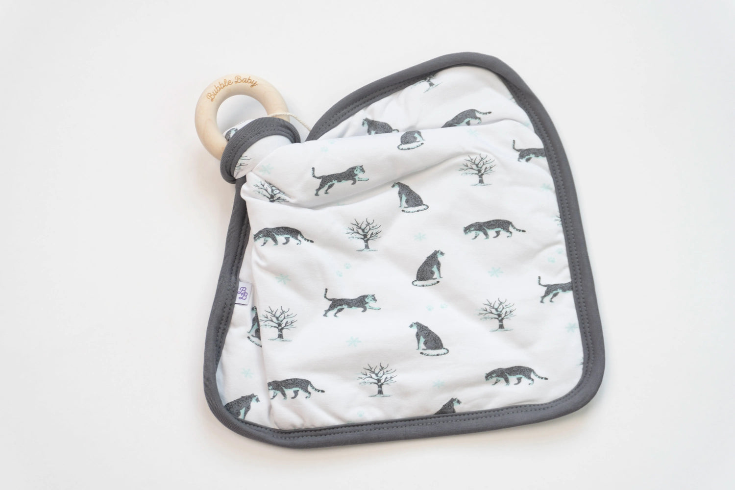 Bubble Baby Snow Leopard | Sprig Quilted Lovey - 