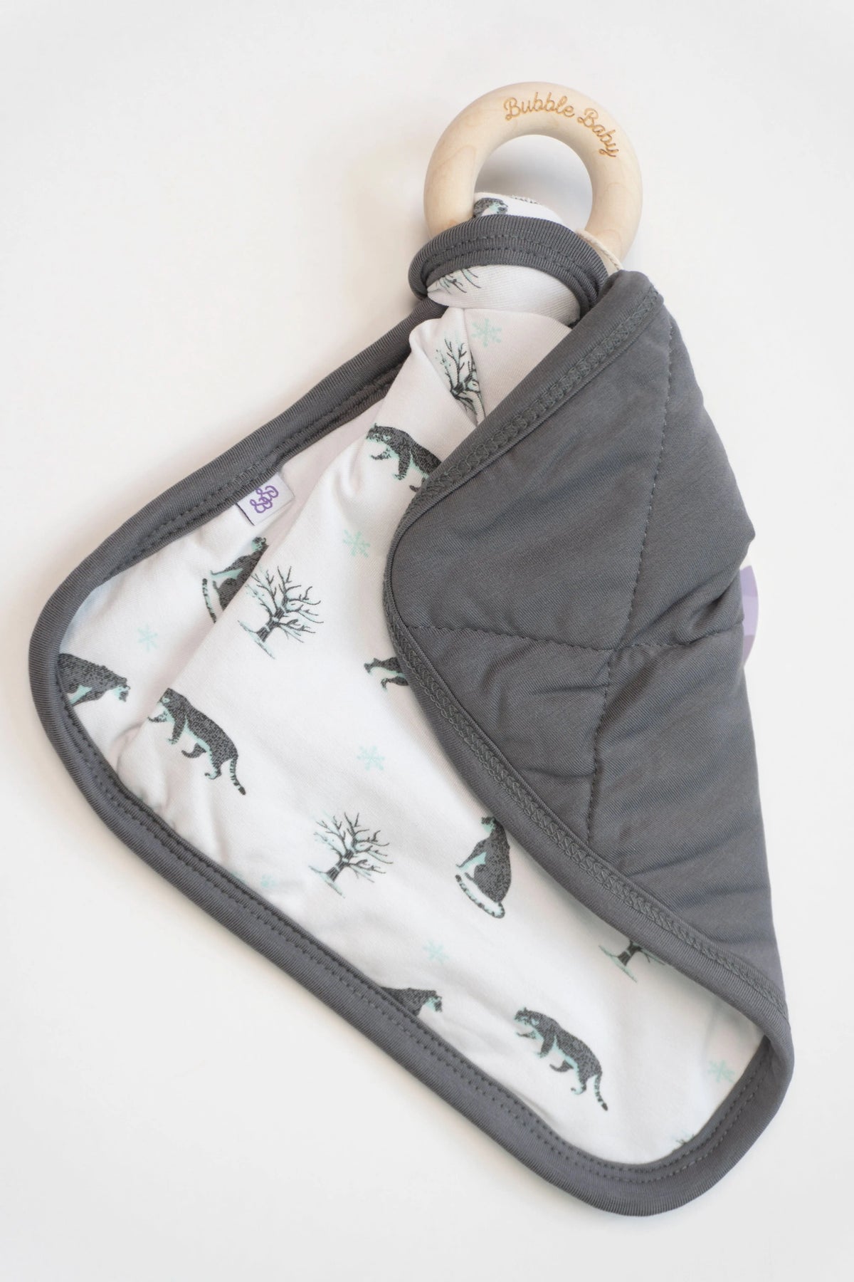 Bubble Baby Snow Leopard | Sprig Quilted Lovey - 
