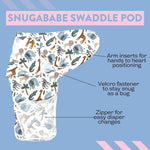 Snugababe Safari Sleep Pod Swaddle For Baby Sleep Ease Norani Baby Everetts Place: Online Boutique