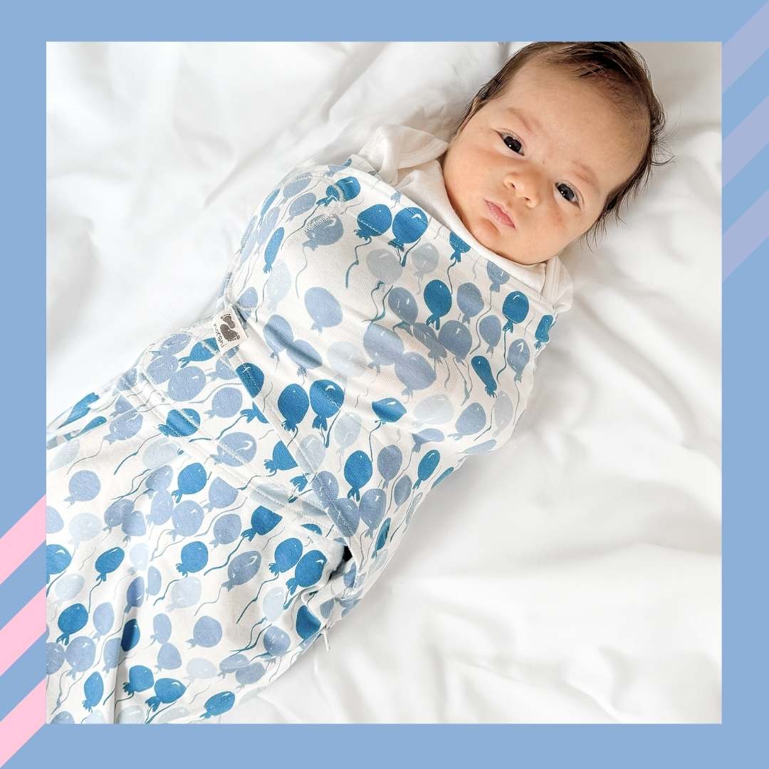 Snugababe Swaddle Sleep Pod Blue Balloons Norani Baby Norani Baby Everetts Place: Online Boutique