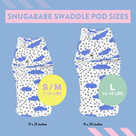 Snugababe Swaddle Sleep Pod Blue Clouds For Newborns Norani Baby Everetts Place: Online Boutique