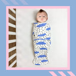 Snugababe Swaddle Sleep Pod Blue Clouds For Newborns Norani Baby Everetts Place: Online Boutique