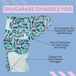 Snugababe Swaddle Sleep Pod Cars Travel Safe Baby Sleep Norani Baby Everetts Place: Online Boutique