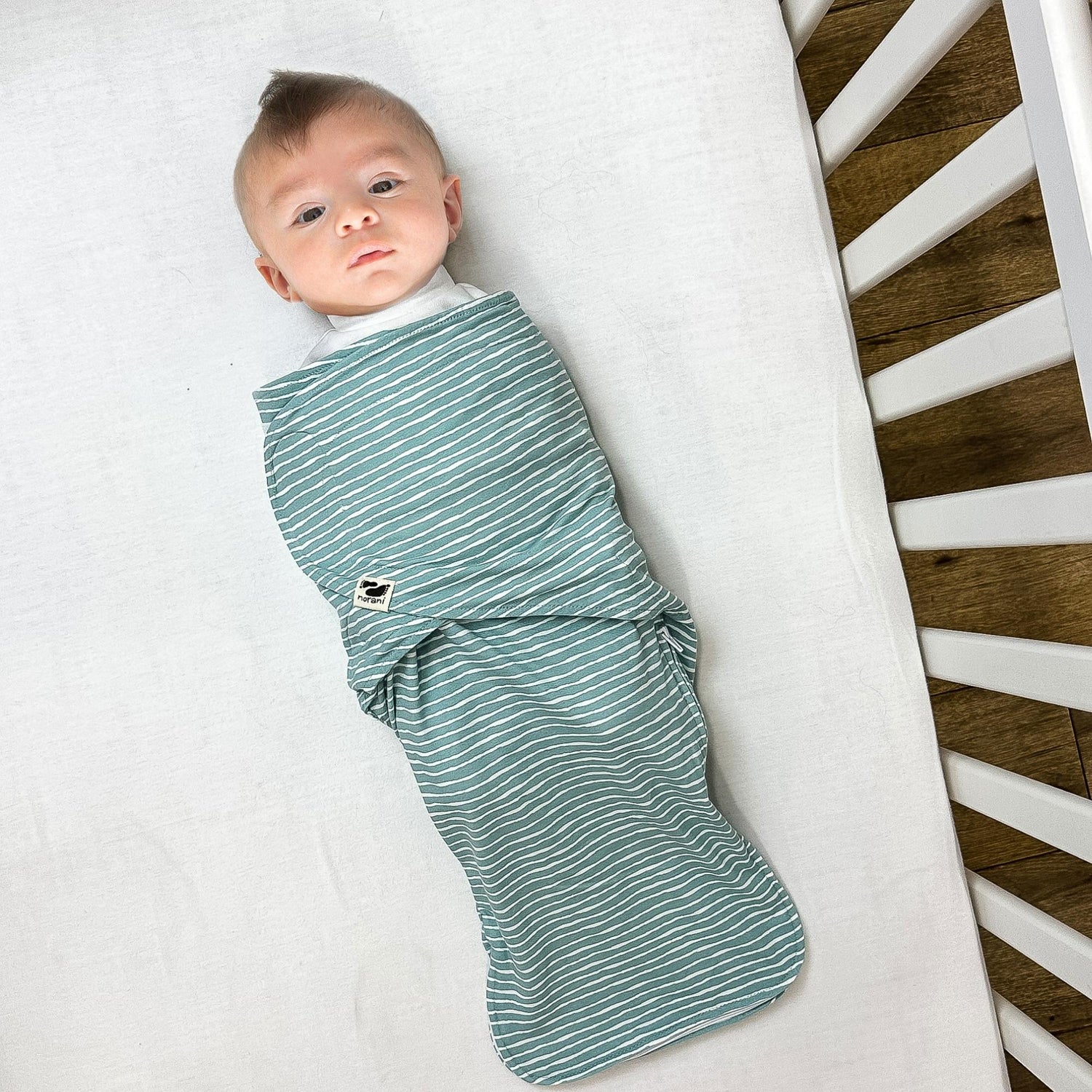 Snugababe Swaddle Sleep Pod Green Stripes For Babies Norani Baby Everetts Place: Online Boutique