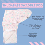 Snugababe Swaddle Sleep Pod Macarons Baby Sleepwear Norani Baby Everetts Place: Online Boutique