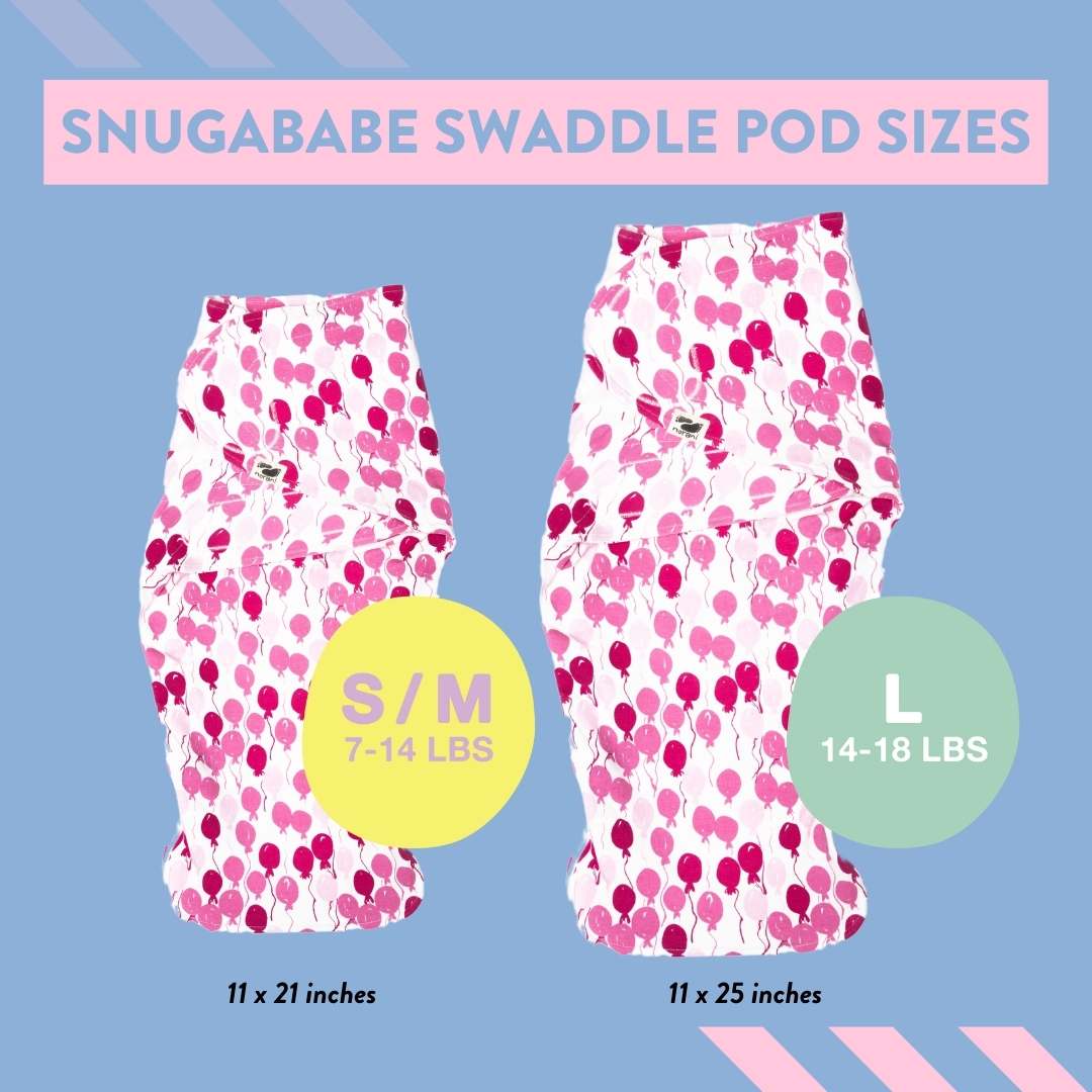 Snugababe Swaddle Sleep Pod Pink Balloons Baby Wrap Norani Baby Everetts Place: Online Boutique