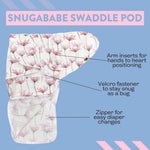 Snugababe Swaddle Sleep Pod Pink Petals Norani Baby Norani Baby Everetts Place: Online Boutique