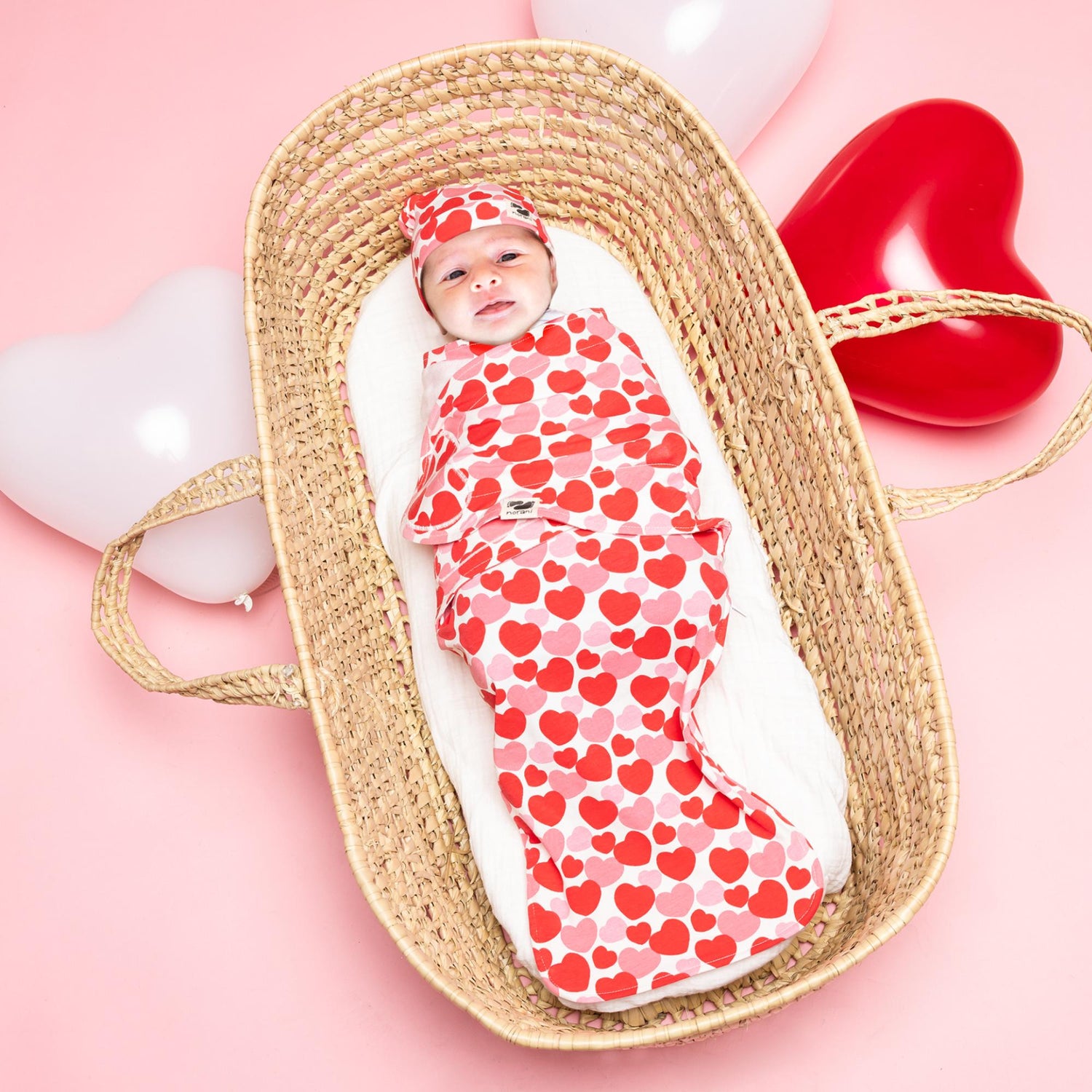 Snugababe Swaddle Sleep Pod Red and Pink Hearts for Babies Norani Baby Everetts Place: Online Boutique