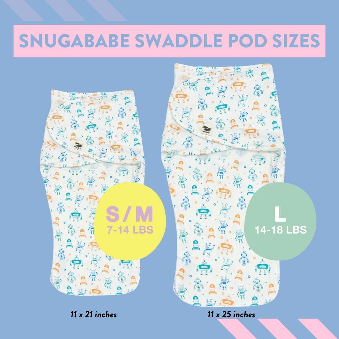 Snugababe Swaddle Sleep Pod Robots Norani Baby Brand Norani Baby Everetts Place: Online Boutique
