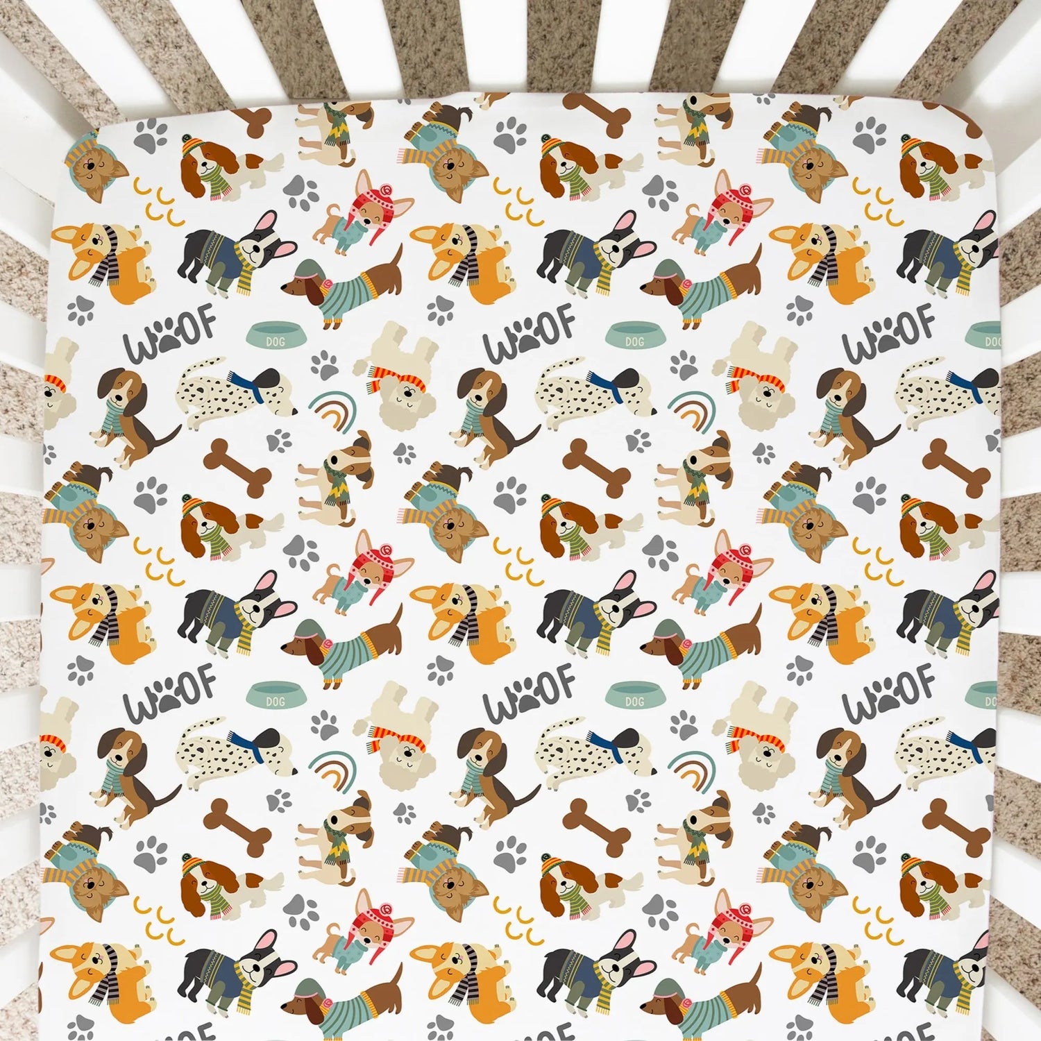 Snuggle Buddies Fitted Crib Sheet Honey Lemonade 