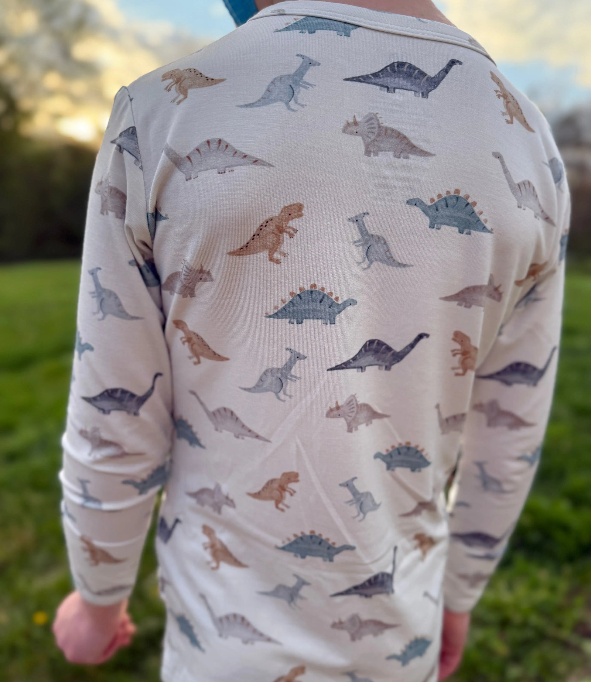 Snugglesaurus Bamboo Pajamas Two Piece Henley Cozy For Kids Little Joy Co. Everetts Place: Online Boutique