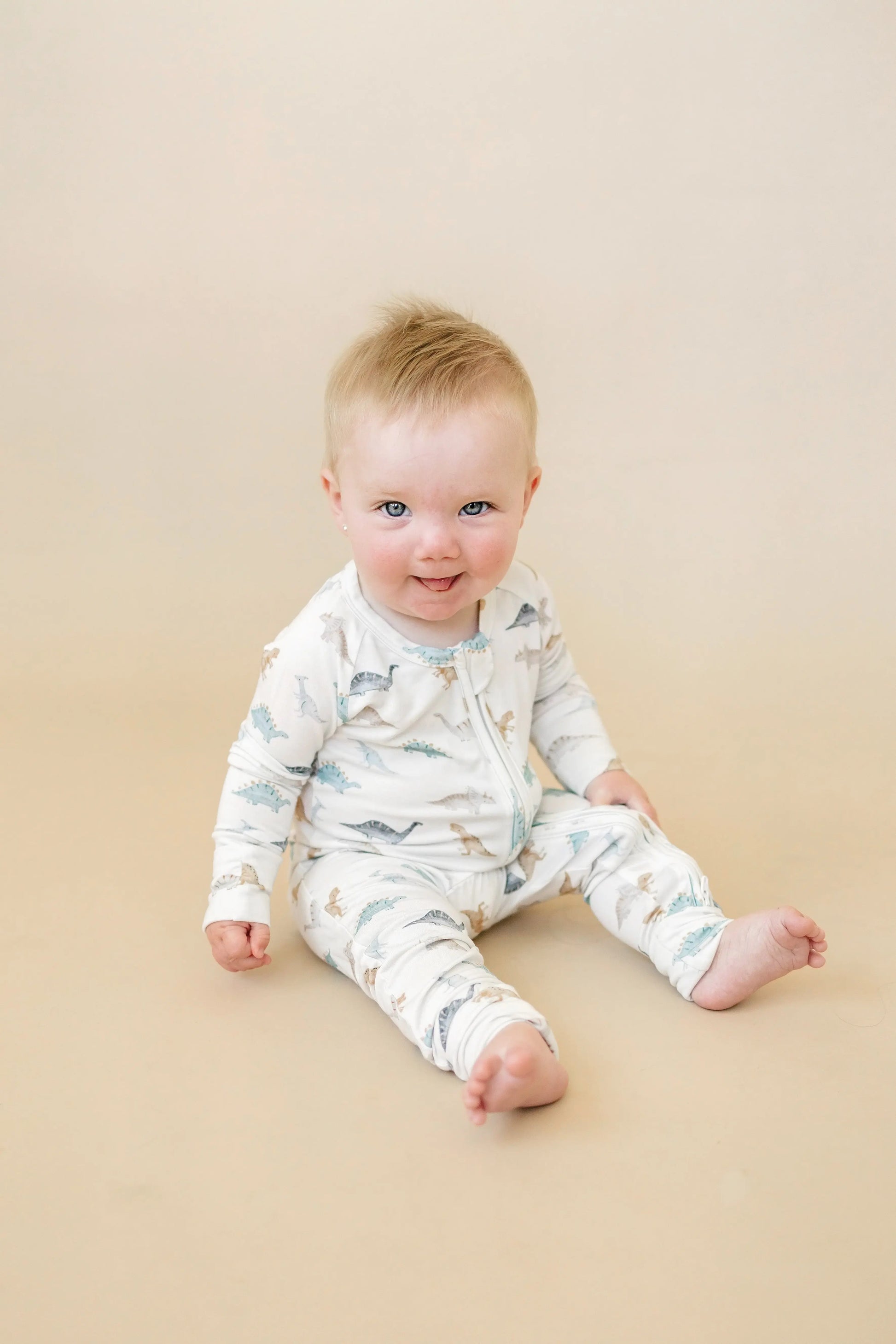 Snugglesaurus Bamboo Zippy Romper for Babies with Feet Little Joy Co. Everetts Place: Online Boutique