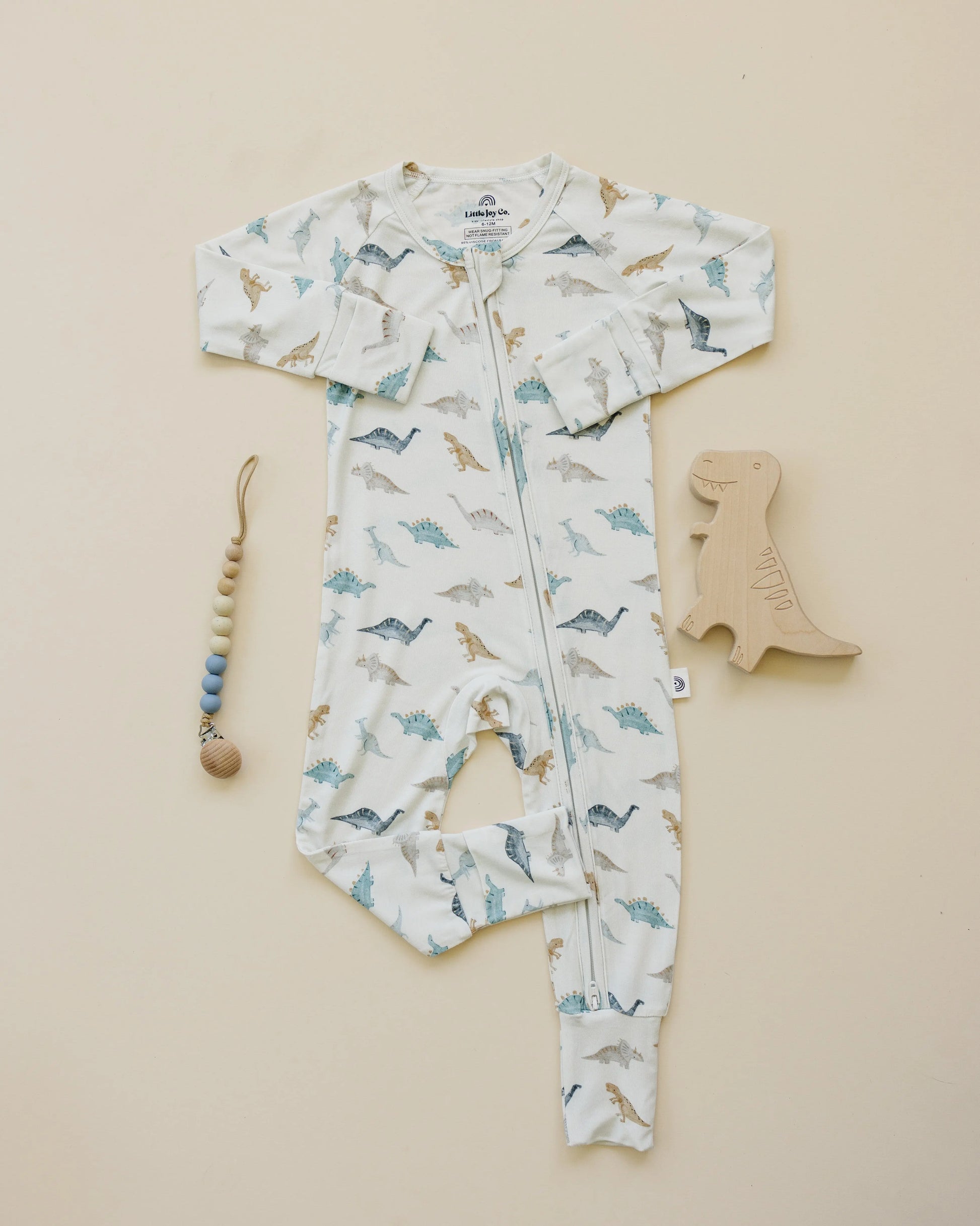 Snugglesaurus Bamboo Zippy Romper for Babies with Feet Little Joy Co. Everetts Place: Online Boutique