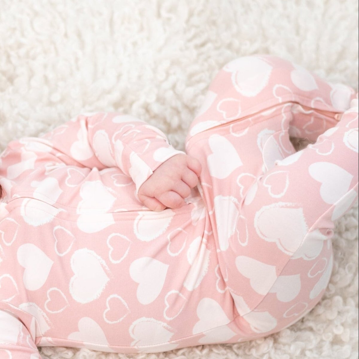 Sweet Bamboo So Much Love Convertible Baby Romper With Two Way Zip - Everetts Place Boutique - 