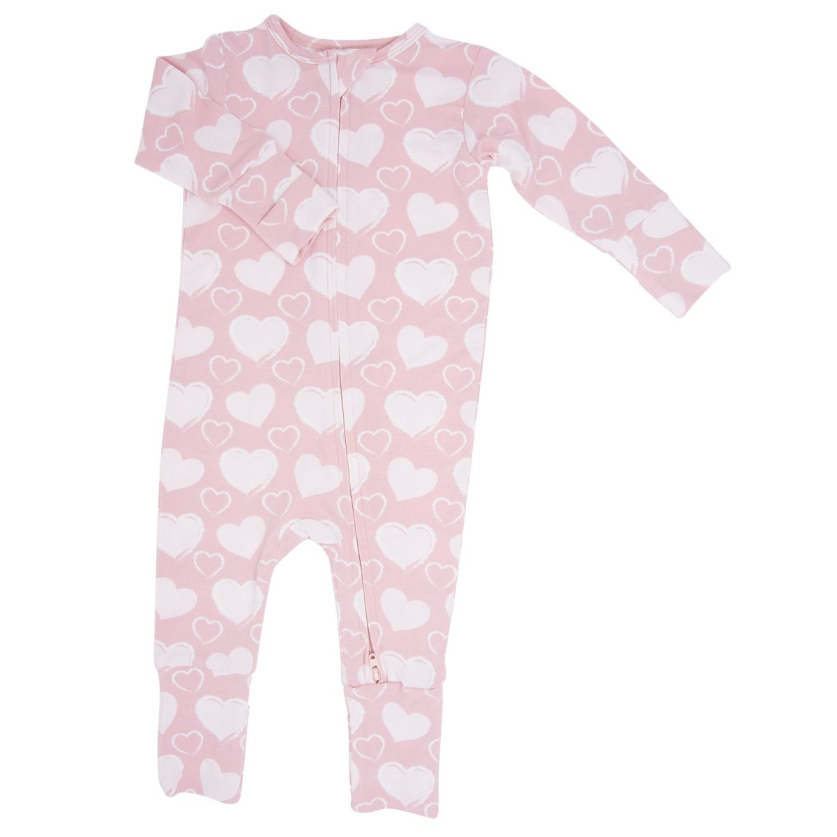 Sweet Bamboo So Much Love Convertible Baby Romper With Two Way Zip - Everetts Place Boutique - 