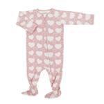 Sweet Bamboo So Much Love Zipper Footie Baby Onesie With Two Way Zip - Everetts Place Boutique - 