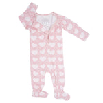 Sweet Bamboo So Much Love Zipper Footie Baby Onesie With Two Way Zip - Everetts Place Boutique - 