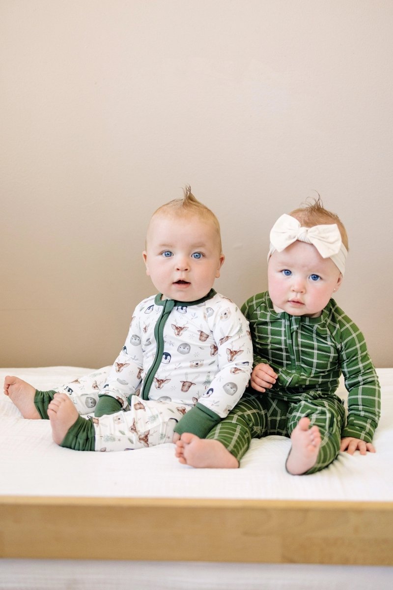 Little Joy Co. Soft And Comfortable Bamboo Zippy Romper North Pole Pals - Everetts Place Boutique - 