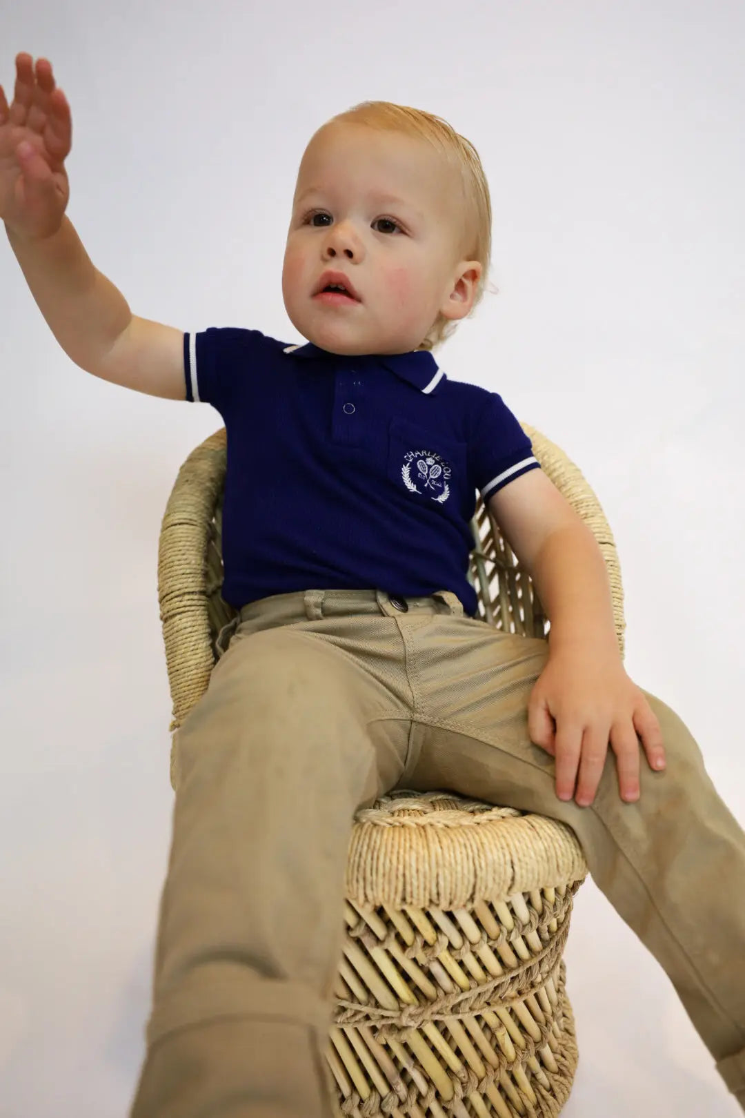 Soft Breathable Waffle Bamboo Polo Romper For Babies Charlie Lou Baby Everetts Place: Online Boutique