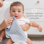 Soft Muslin Burp Cloths Slate Unisex Baby Gift By Comfy Cubs Comfy Cubs Everetts Place: Online Boutique