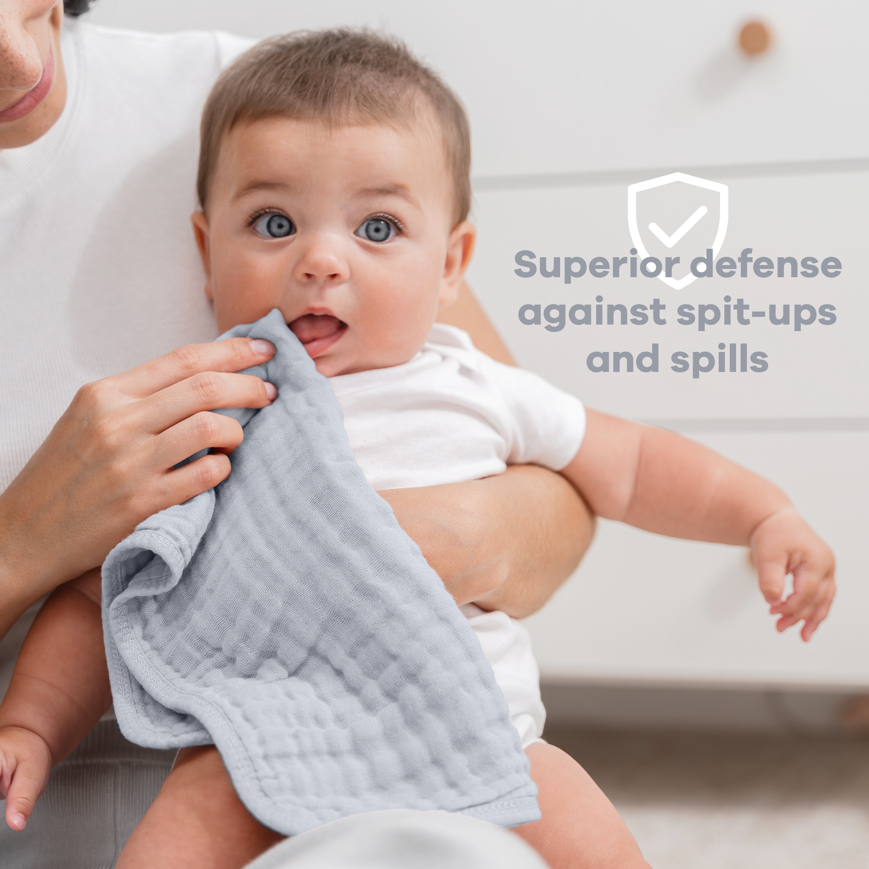 Soft Muslin Burp Cloths Slate Unisex Baby Gift By Comfy Cubs Comfy Cubs Everetts Place: Online Boutique