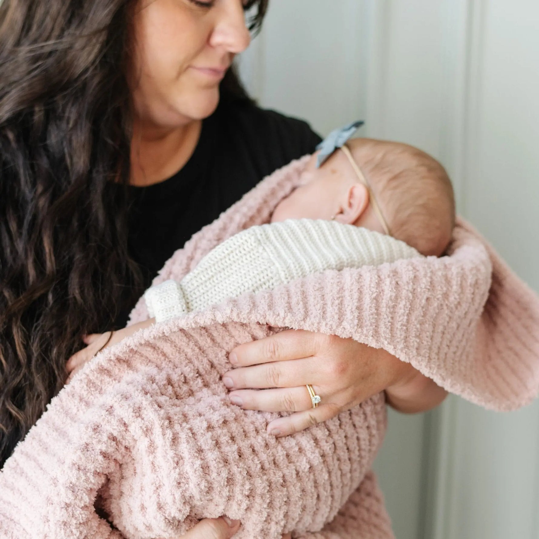 Soft Saranoni Waffle Knit Receiving Blankets For Babies Saranoni Everetts Place Boutique
