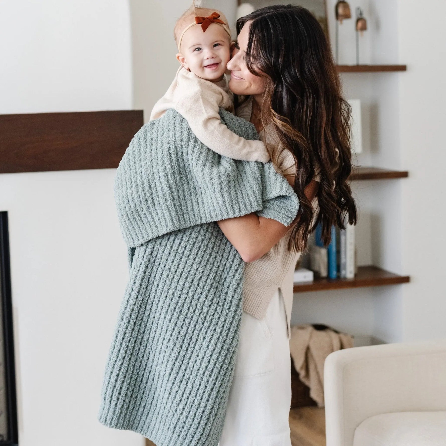 Soft Saranoni Waffle Knit Receiving Blankets For Babies Saranoni Everetts Place Boutique 55.00