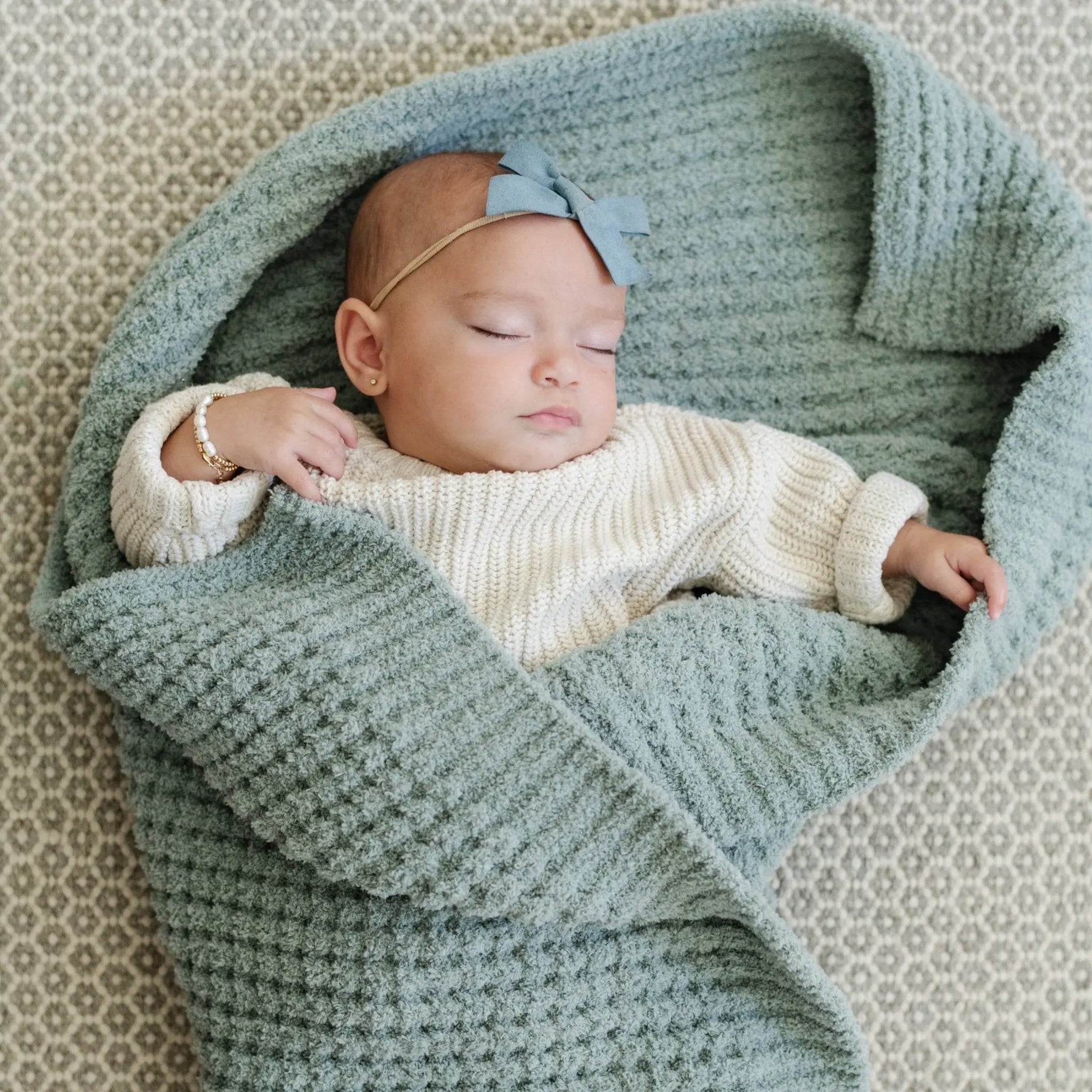 Soft Saranoni Waffle Knit Receiving Blankets For Babies Saranoni Everetts Place Boutique