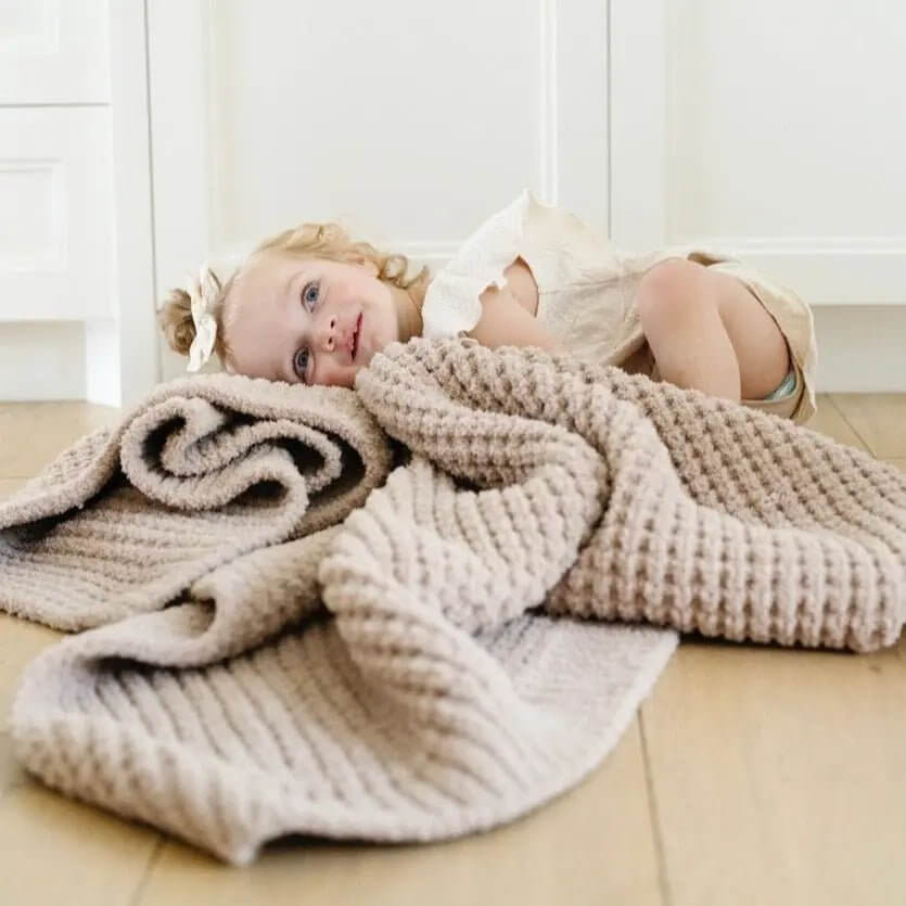 Soft Saranoni Waffle Knit Receiving Blankets For Babies Saranoni Everetts Place Boutique