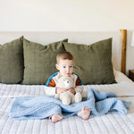 Soft Saranoni Waffle Knit Receiving Blankets For Babies Saranoni Everetts Place Boutique 55.00