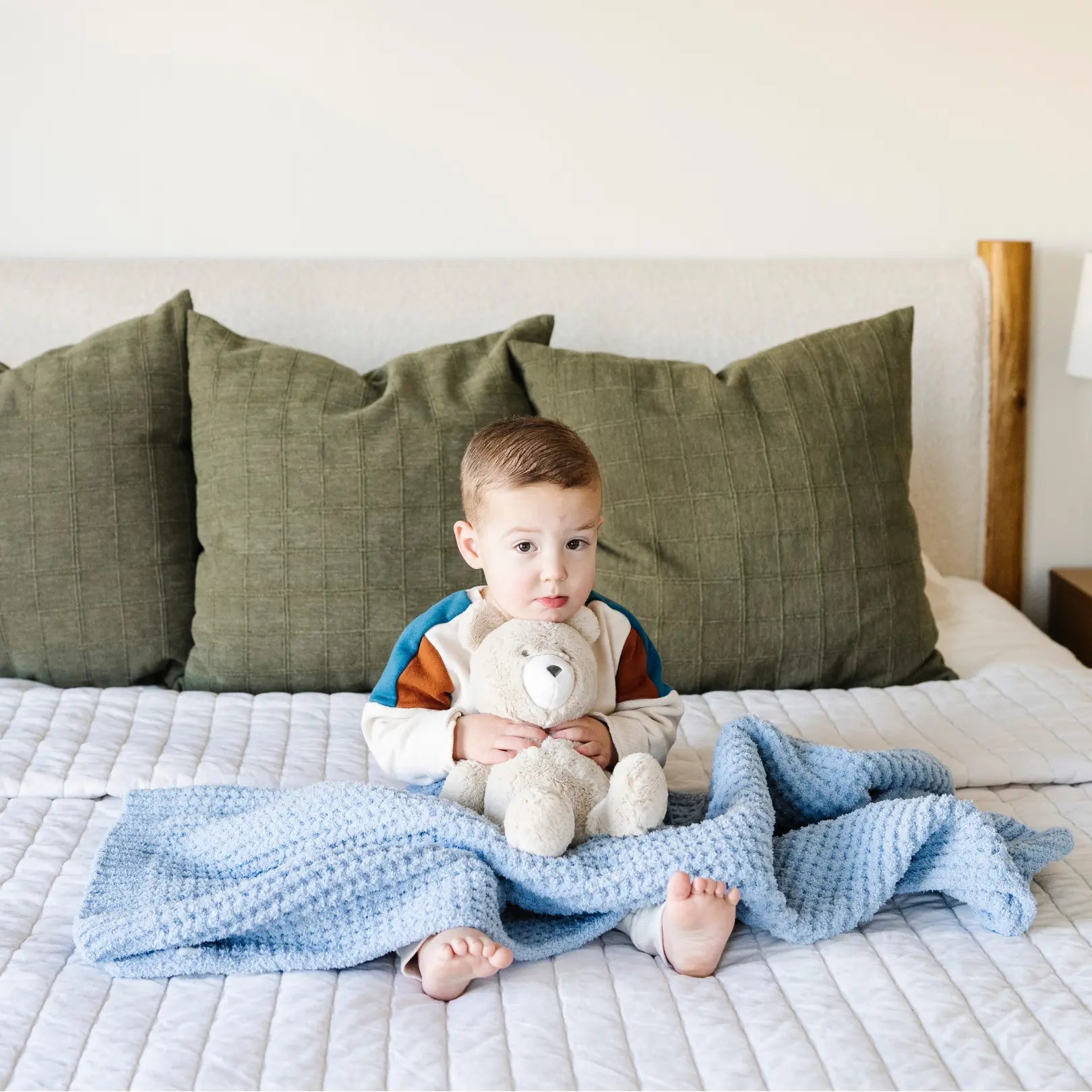 Soft Saranoni Waffle Knit Receiving Blankets For Babies Saranoni Everetts Place Boutique 55.00
