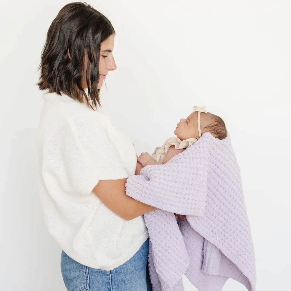 Saranoni Soft Saranoni Waffle Knit Receiving Blankets For Babies - Everetts Place Boutique - 