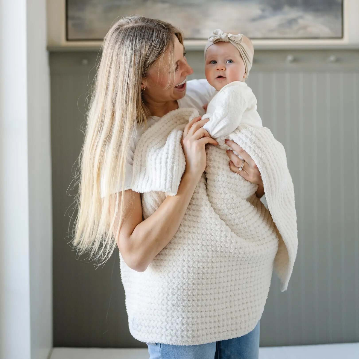 Saranoni Soft Saranoni Waffle Knit Receiving Blankets For Babies - Everetts Place Boutique - 