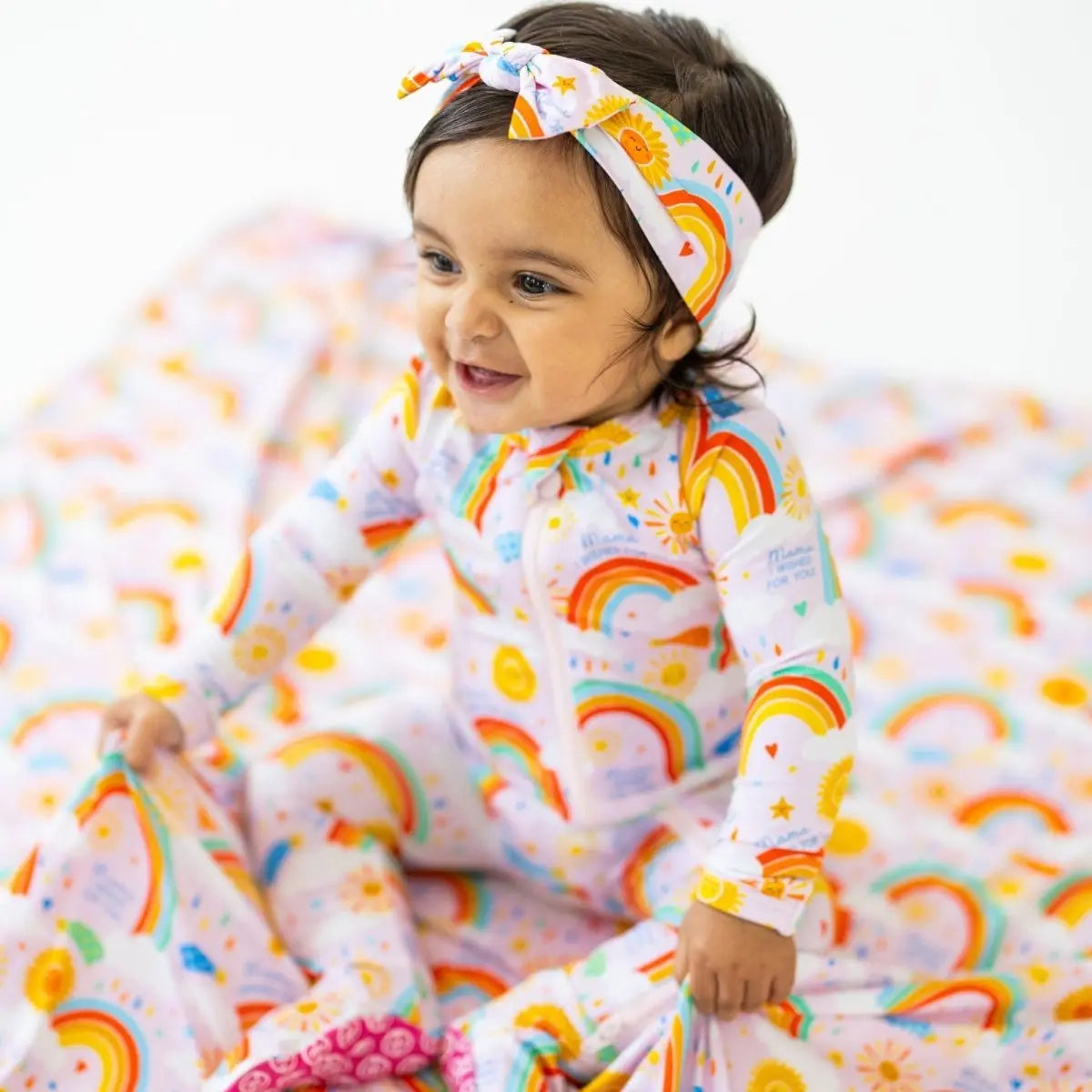 Raising Mama The SoftKnot Bow | Here Comes the Sunshine (Pink) - 