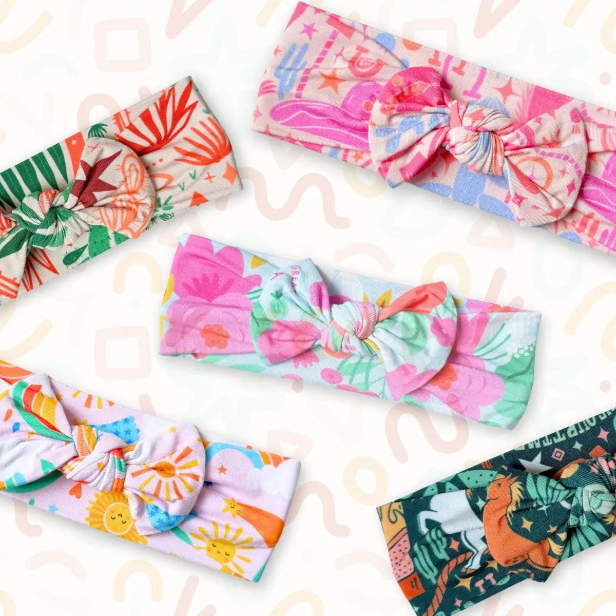 Raising Mama The SoftKnot Bow | Here Comes the Sunshine (Pink) - 