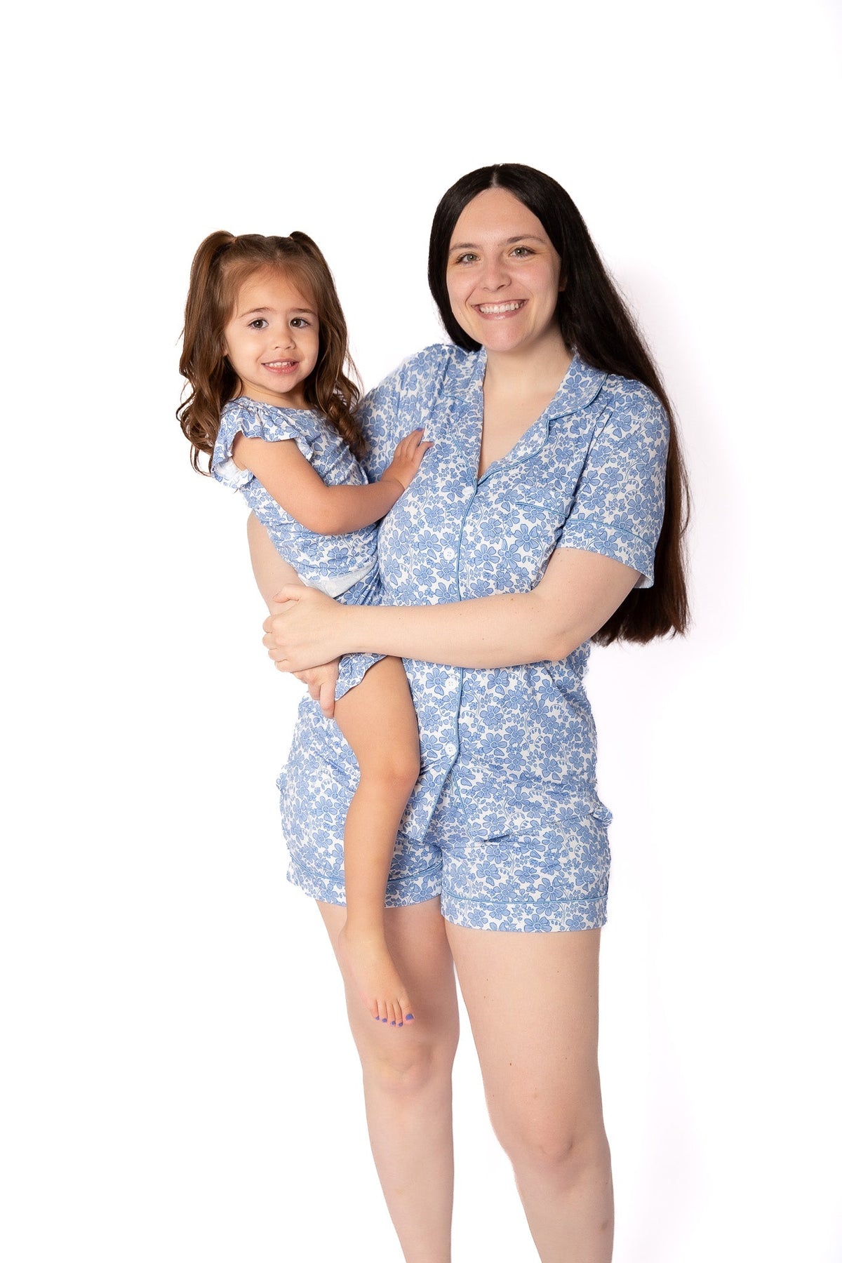 Blue Bonnet Women's Bamboo Short Pajama Set | Mommy & Me Sleepwear by Rayn’s Tiny Stitches