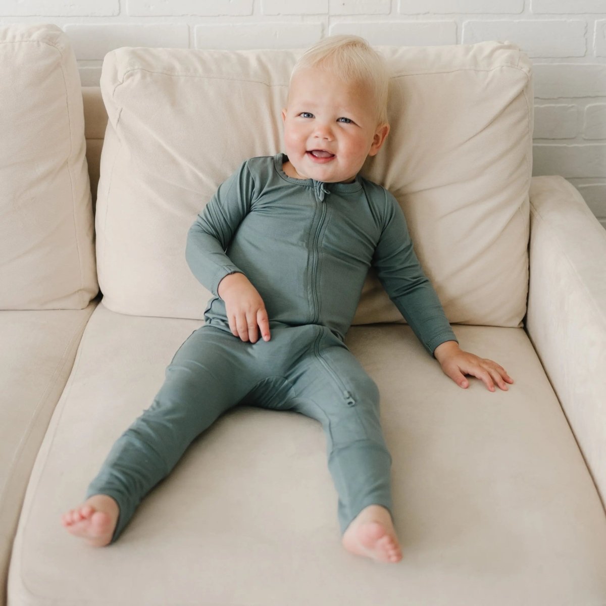 Little Joy Co. Solid Bamboo Zippy Pajamas - more colors - Everetts Place Boutique - 