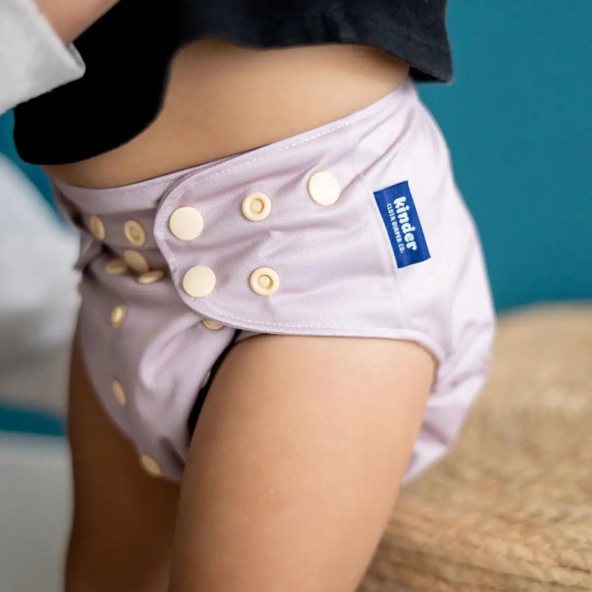 Kinder Cloth Diaper Co. - Solid Color: Essentials Pocket Cloth Diaper with Athletic Wicking Jersey, Grows with your Baby -