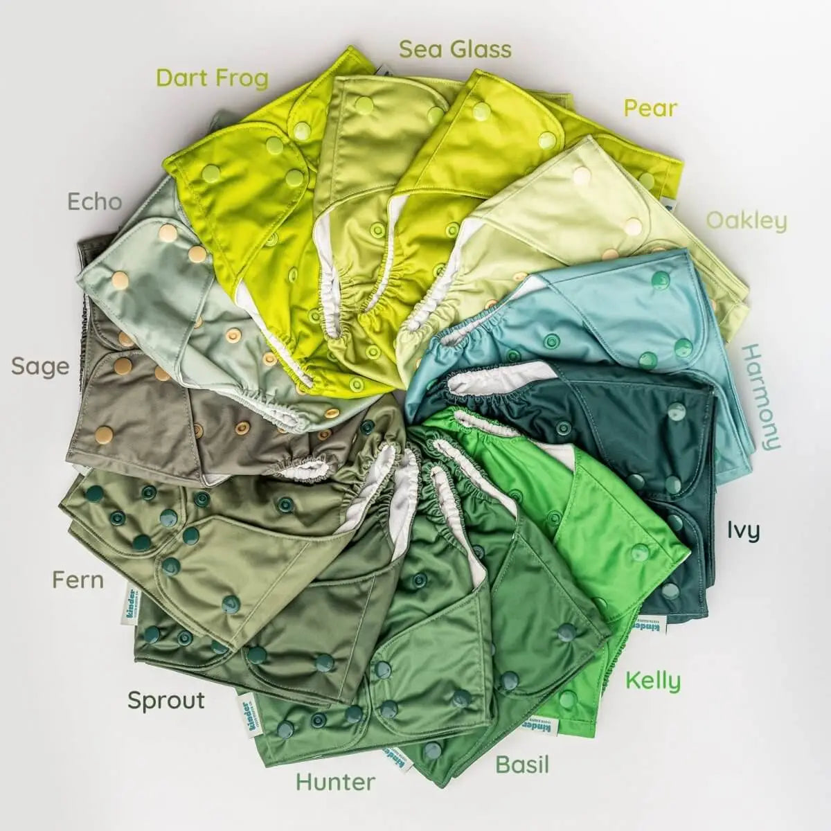 Kinder Cloth Diaper Co. - Solid Color: Essentials Pocket Cloth Diaper with Athletic Wicking Jersey, Grows with your Baby -