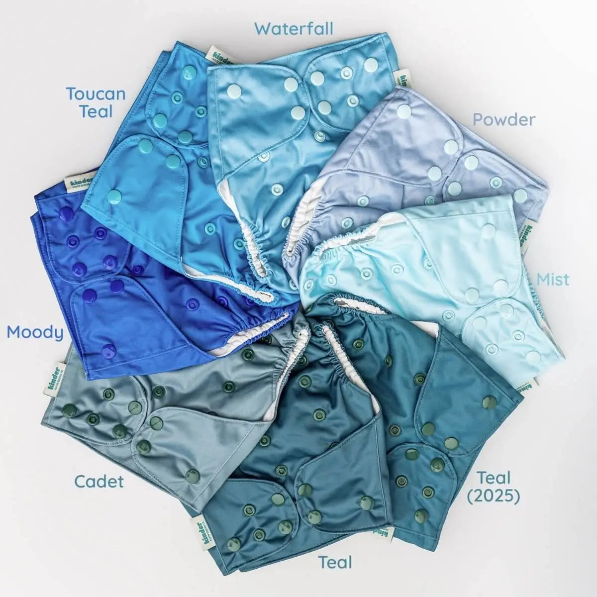 Kinder Cloth Diaper Co. - Solid Color: Essentials Pocket Cloth Diaper with Athletic Wicking Jersey, Grows with your Baby -